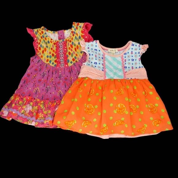Matilda Jace Tangy Shasta Top & Friends Forever Safron Flutter Lot Girls Sz 2 - Picture 1 of 7